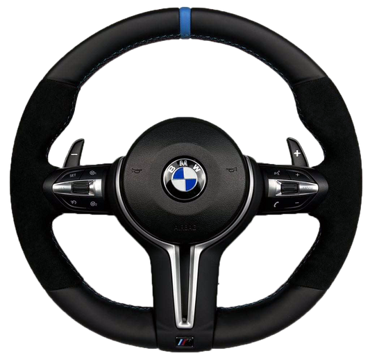 BMW X1 X2 X3 X4 X5 X6 F48 F39 F25 F26 F15 F16 F85 M SPORT ALCANTARA LEATHER STEERING WHEEL AND AIRBAG