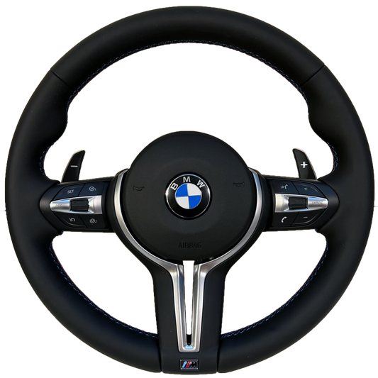 BMW 5 6 7 SERIES M SPORT F10 F11 F01 F12 PADDLE LEATHER STEERING WHEEL AND AIRBAG